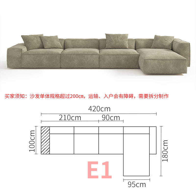 Tofu Block Double-Sided Fabric Sofa