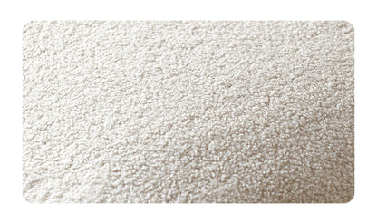 Nordic Wabi-Sabi Style Lamb Wool Fabric Sofa French Cream Style Living Room Small Apartment Milk White Three-Seater Sofa