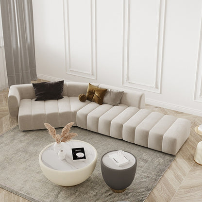 Italian Minimalist Modern Irregular Piano Key Living Room Corner Arc Art Creative Internet Celebrity Style Chaise Fabric Sofa