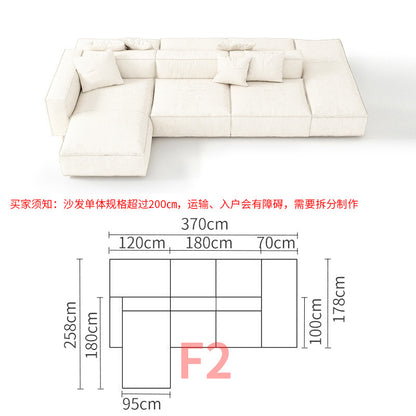 Tofu Block Double-Sided Fabric Sofa