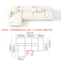 Tofu Block Double-Sided Fabric Sofa