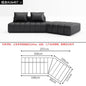 Piano Keys Minimalist Style L Genuine Leather Sofa Light Luxury Black Irregular Sofa Living Room Large Flat Floor Curved Sofa