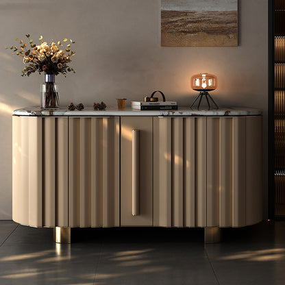 Italian Style Light Luxury Marble Sideboard Designer Model Villa Mansion Home Storage Cabinet High-end Customization