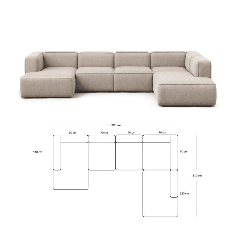Simple Small Apartment Home Use Two or Three Seater Fabric Sofa Cotton Linen Armless Straight Row Modular Combination Reception Sofa