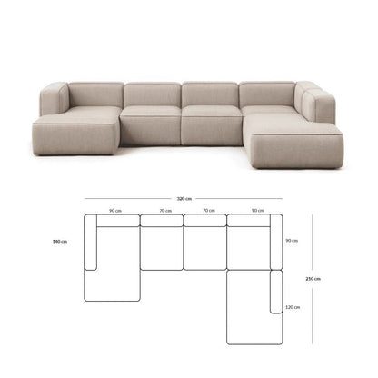 Simple Small Apartment Home Use Two or Three Seater Fabric Sofa Cotton Linen Armless Straight Row Modular Combination Reception Sofa