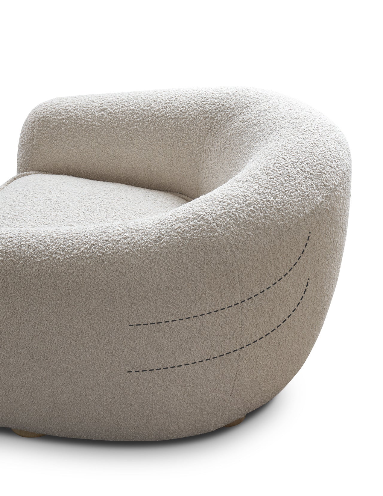 Cream Style Living Room Single Sofa Polar Bear French Minimalist Small Apartment Designer Balcony Leisure Fabric Modern