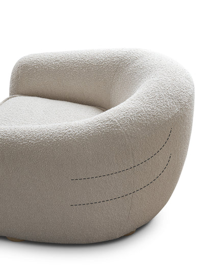 Cream Style Living Room Single Sofa Polar Bear French Minimalist Small Apartment Designer Balcony Leisure Fabric Modern