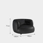 Cream Style Lamb Wool Single Sofa Chair