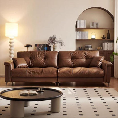 Italian Minimalist Nebula Genuine Leather Sofa