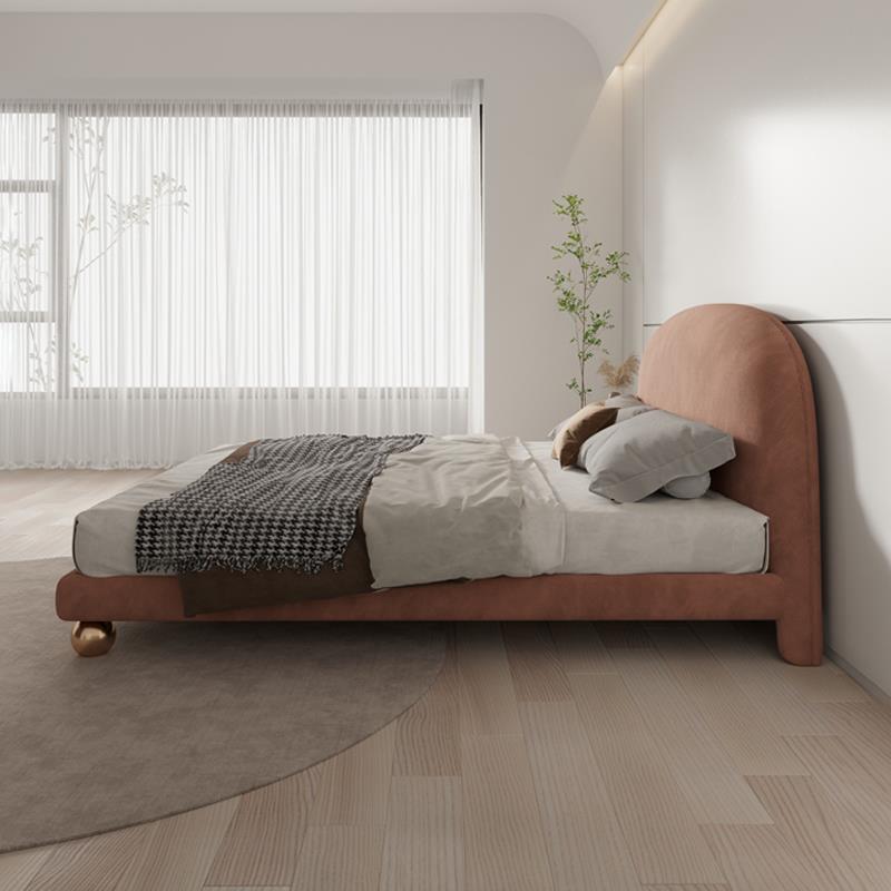 Nordic Minimalist Modern1.8m Double Bed Small Apartment Model Room Master Bedroom ins Velvet Bed Internet Celebrity Leisure Wedding Bed