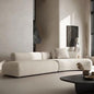Italian Minimalist Light Luxury Irregular Arc Sofa for Living Room Large Apartment Reception Model Room Designer Beauty Salon Internet Celebrity