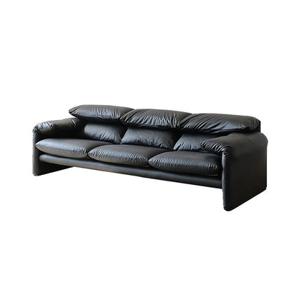 Vintage Style Malanega Genuine Leather Sofa