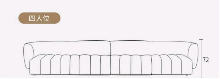 Italian Minimalist Modern Irregular Piano Key Living Room Corner Arc Art Creative Internet Celebrity Style Chaise Fabric Sofa