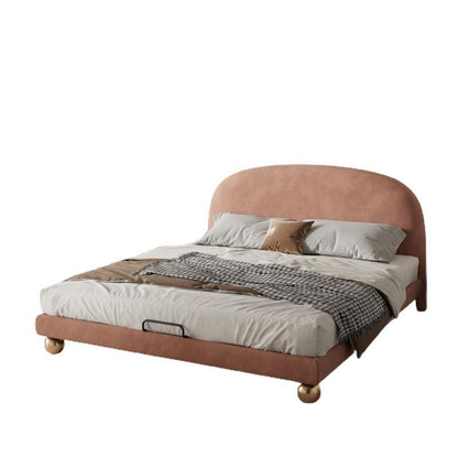 Nordic Minimalist Modern1.8m Double Bed Small Apartment Model Room Master Bedroom ins Velvet Bed Internet Celebrity Leisure Wedding Bed