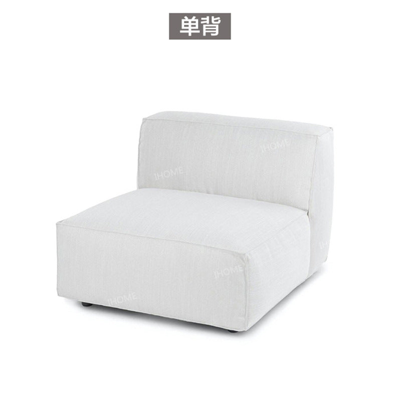 Simple Modern Modular Fabric Small Apartment Chaise Lounge Wabi-Sabi Style Living Room sofa Technology Cloth Tofu Block Small Sofa