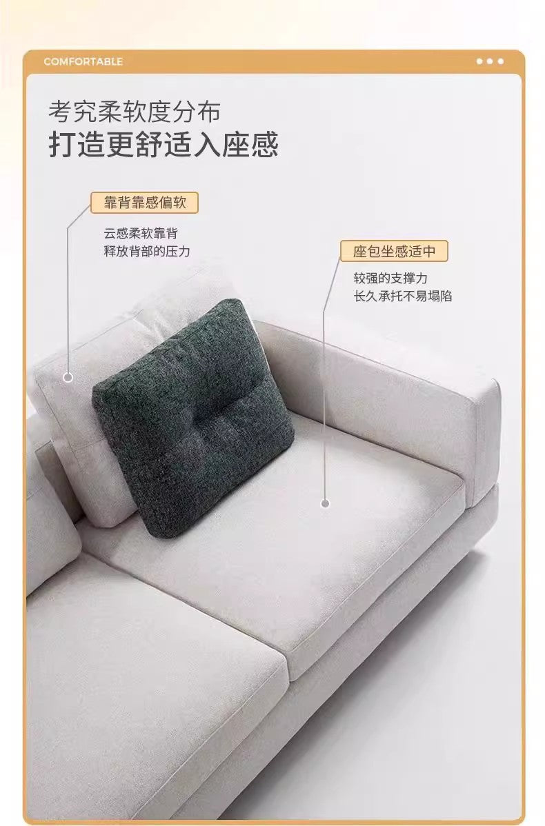 Designer Semi-Circular Arc Fabric Sofa for Small and Large Living Rooms, Italian Minimalist Style, Irregular Corner Art, Light Luxury