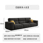 Italian Wabi-Sabi Style High-Back Straight Sofa Matte Fabric Cream Style Living Room Sofa Four-Seater Three-Seater Sofa