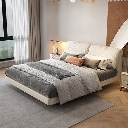 Floating Bed Luxury Genuine Leather Bed
