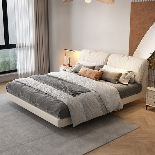 Floating Bed Luxury Genuine Leather Bed