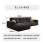Italian Wabi-Sabi Style High-Back Straight Sofa Matte Fabric Cream Style Living Room Sofa Four-Seater Three-Seater Sofa