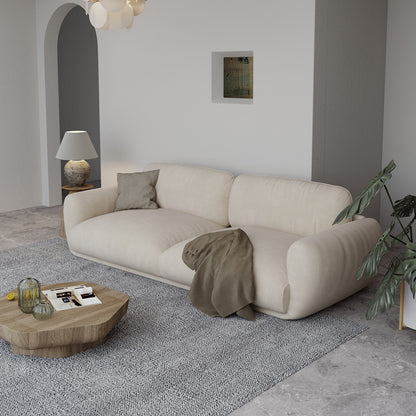 Japanese Style ins Cream Wabi-Sabi Style Simple Modern Three-Seater Sofa for Rental Apartments Small Living Room Double Nordic Style