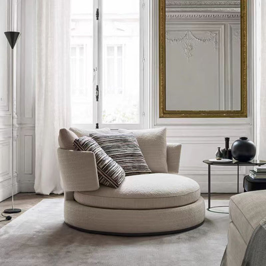 Italian Minimalist Leisure Chair Fabric Single Sofa