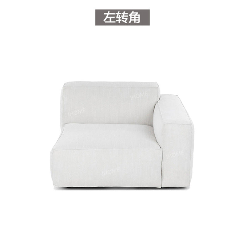 Simple Modern Modular Fabric Small Apartment Chaise Lounge Wabi-Sabi Style Living Room sofa Technology Cloth Tofu Block Small Sofa