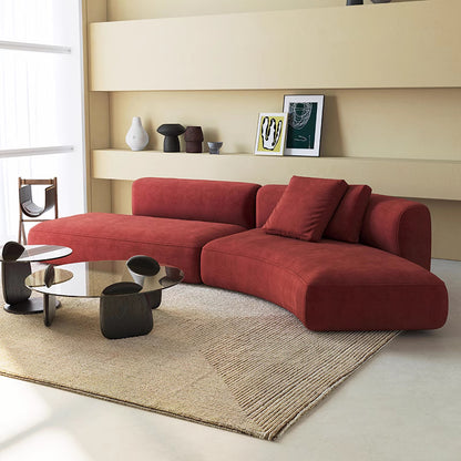 Italian Minimalist Light Luxury Irregular Arc Sofa for Living Room Large Apartment Reception Model Room Designer Beauty Salon Internet Celebrity