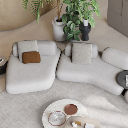 Pebble Sofa Italian Minimalist Designer Creative Large Flat Villa Living Room Hotel Fabric Combination Sofa
