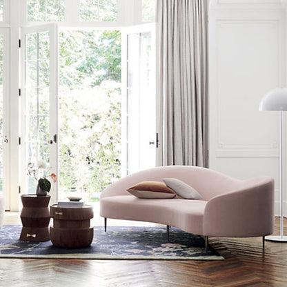 Nordic Stainless Steel Curved Sofa Modern New Style Living Room Irregular Sofa High-end Clothing Store Club Fabric Sofa