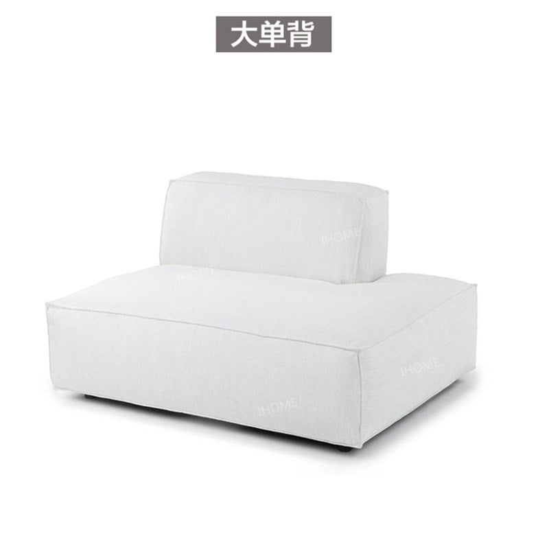 Simple Modern Modular Fabric Small Apartment Chaise Lounge Wabi-Sabi Style Living Room sofa Technology Cloth Tofu Block Small Sofa