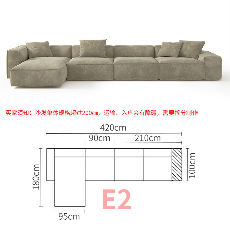 Tofu Block Double-Sided Fabric Sofa