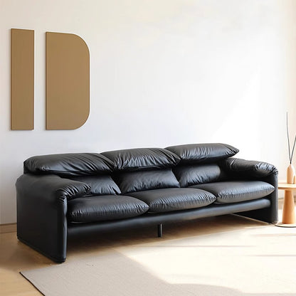 Vintage Style Malanega Genuine Leather Sofa