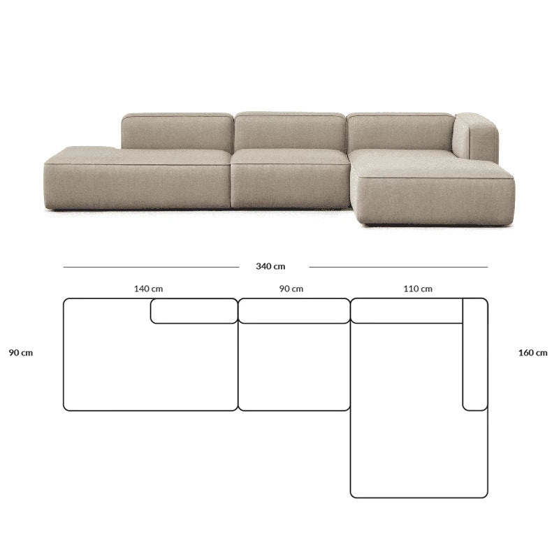 Simple Small Apartment Home Use Two or Three Seater Fabric Sofa Cotton Linen Armless Straight Row Modular Combination Reception Sofa