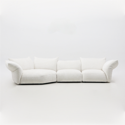 Petal Design Steel Sofa with Fabric Upholstery