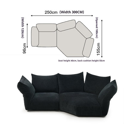 Petal Design Steel Sofa with Fabric Upholstery