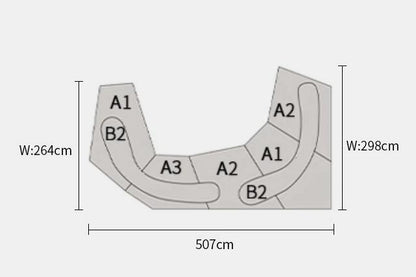 Living room rock fabric sofa