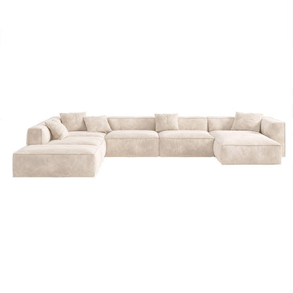 Tofu Block Double-Sided Fabric Sofa