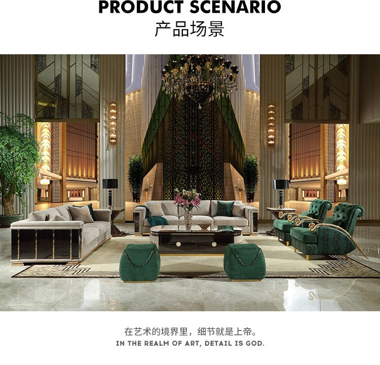 Italian Style Light Luxury Lounge Chair Pure Copper Snake Chair RobertoCacalli Leisure Sofa Chair Crocodile Leather Single Armchair