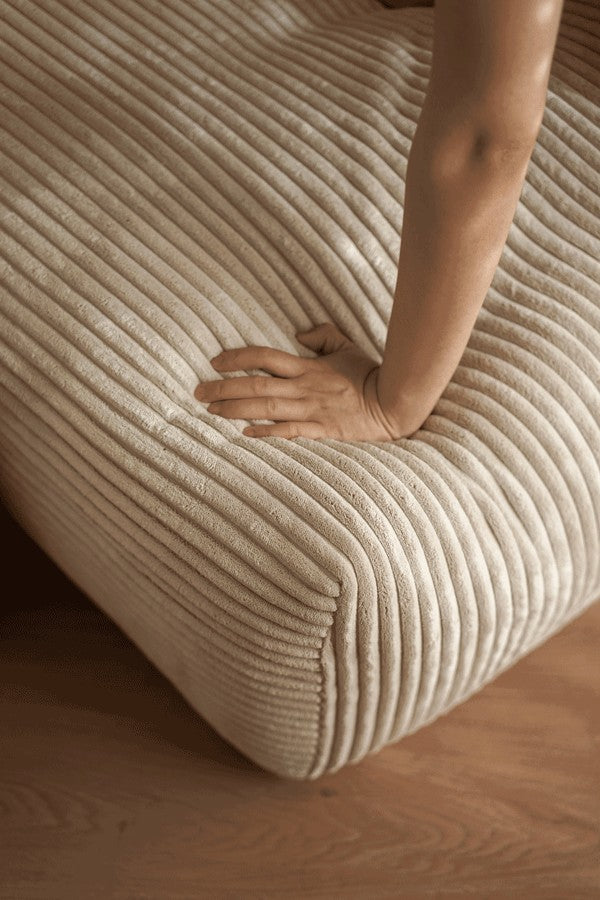Nordic Wabi-Sabi Style Straight Corduroy Sofa Light Luxury Combination Small Apartment Homestay Free Module Multiple Tofu Blocks