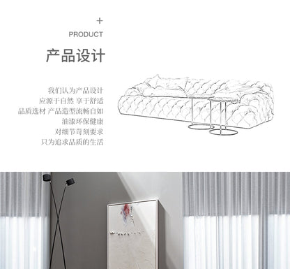 Italian Style Light Luxury Fabric Zipper Sofa