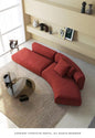 Italian Minimalist Light Luxury Irregular Arc Sofa for Living Room Large Apartment Reception Model Room Designer Beauty Salon Internet Celebrity