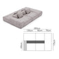 Nordic Minimalist Tofu Block Artistic Double-Sided Modular Combination Large Apartment Light Luxury Leather and Fabric Combined Living Room Straight Sofa