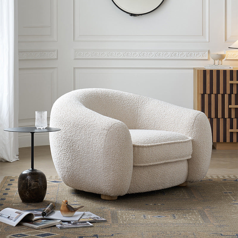 Cream Style Living Room Single Sofa Polar Bear French Minimalist Small Apartment Designer Balcony Leisure Fabric Modern