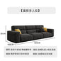 Italian Wabi-Sabi Style High-Back Straight Sofa Matte Fabric Cream Style Living Room Sofa Four-Seater Three-Seater Sofa