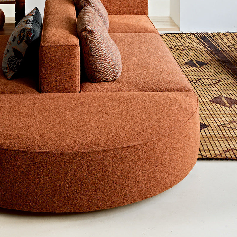 Nordic Wabi-Sabi Style Living Room Double-Sided Fabric Sofa Modular Combination Italian Minimalist Irregular Design Tofu Block Sofa