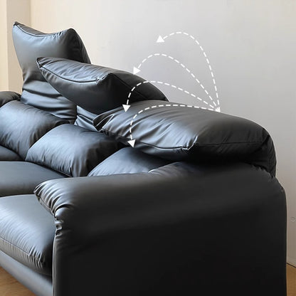 Vintage Style Malanega Genuine Leather Sofa