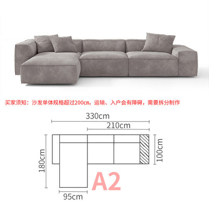 Tofu Block Double-Sided Fabric Sofa