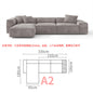 Tofu Block Double-Sided Fabric Sofa
