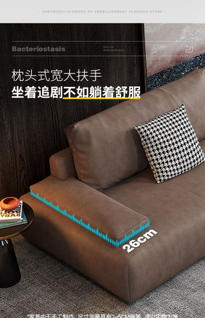 Nordic Tech Fabric Sofa Living Room Simple Modern Double Small Apartment Minimalist New Trendy Straight Three-Seater